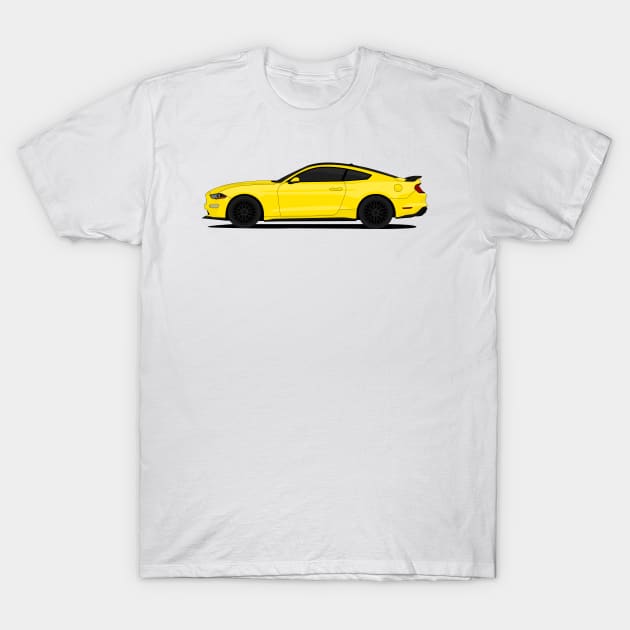 MUSTANG GT YELLOW T-Shirt by VENZ0LIC